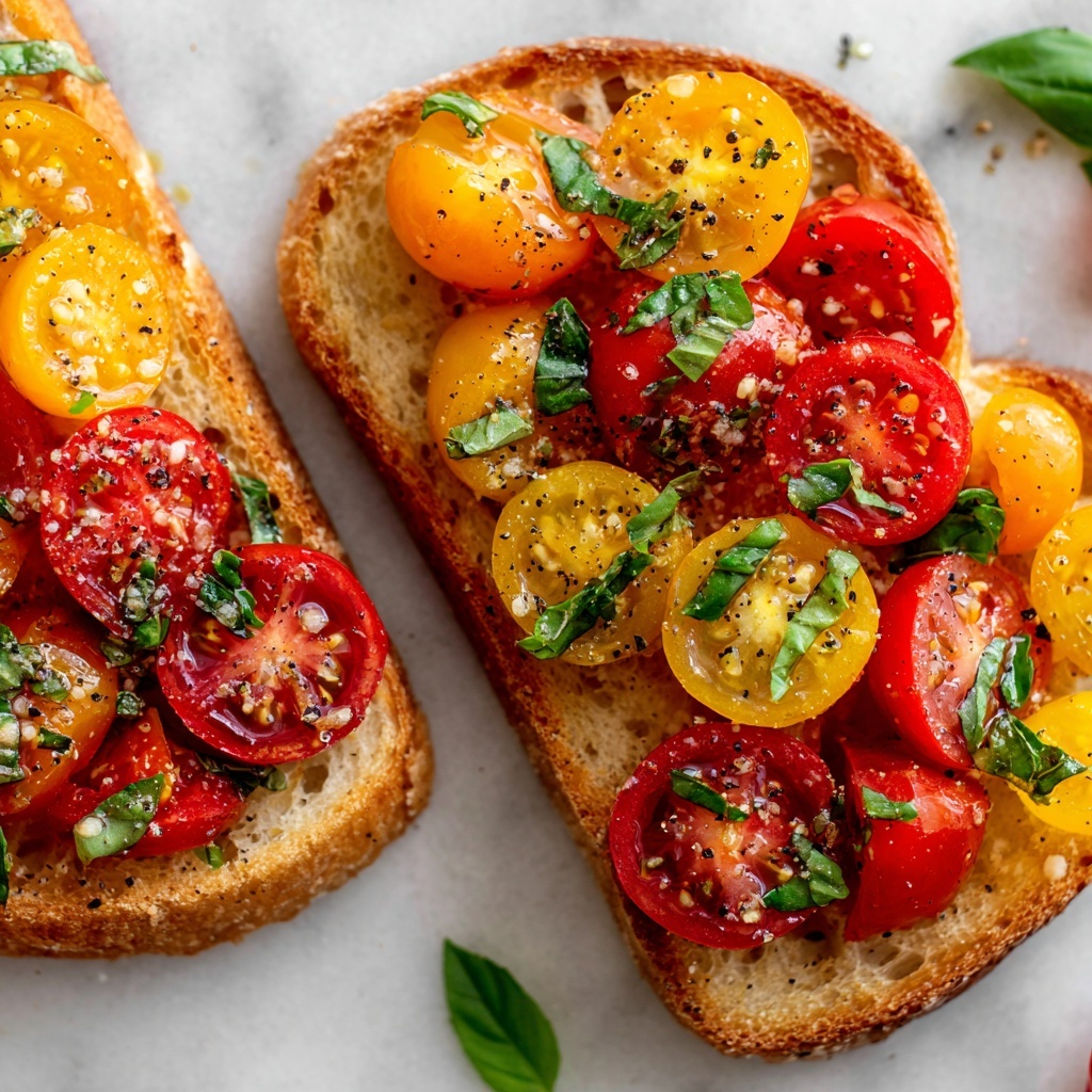 Fresh Cherry Tomato and Basil Bruschetta Recipe - Recipe Image