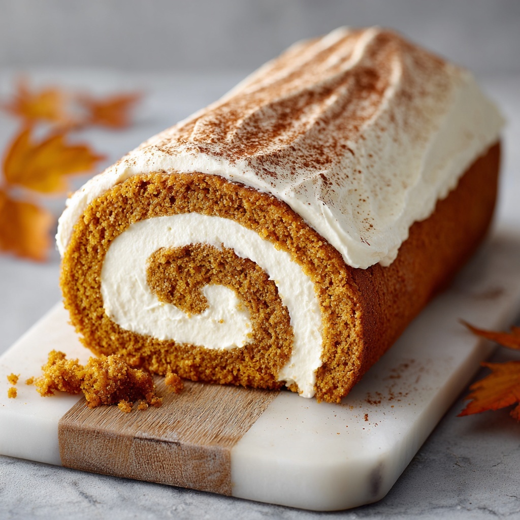 Delicious Fall Pumpkin Spice Roll Cake Recipe - Recipe Image