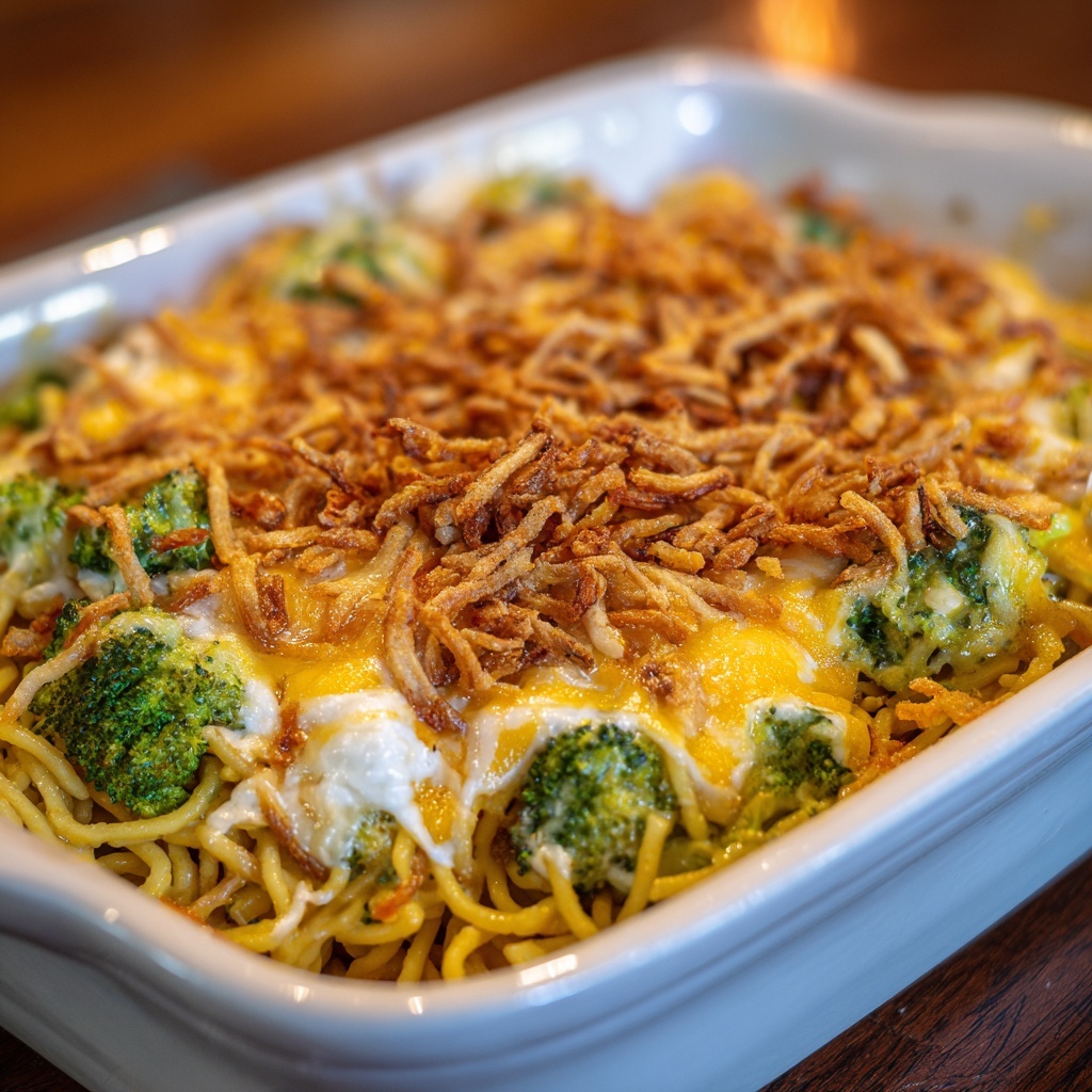 Cheesy Chicken Noodle Casserole Recipe - Recipe Image