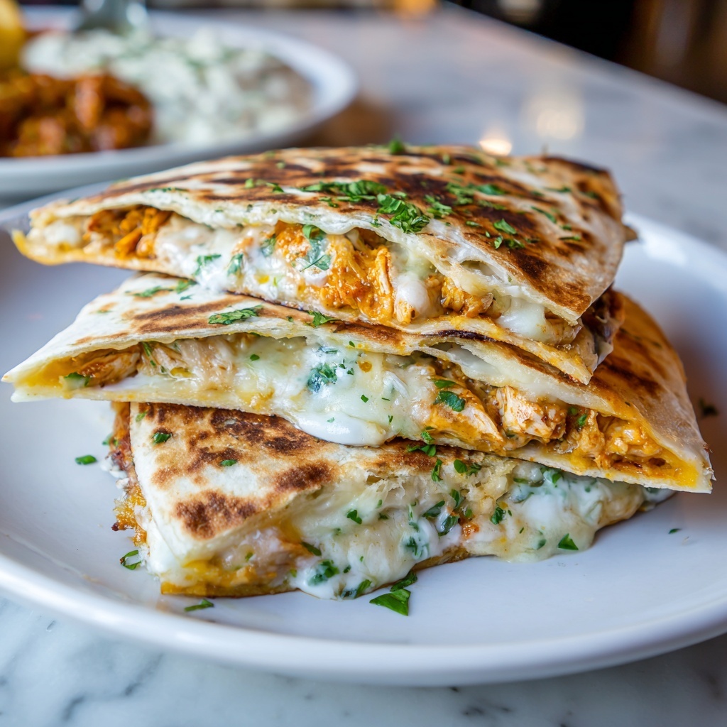 Cheesy Hot Honey Chicken Quesadillas Recipe - Recipe Image