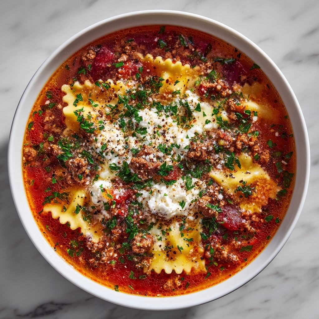 Lasagna Soup: 5 Steps to Comfort in a Bowl Recipe - Recipe Image
