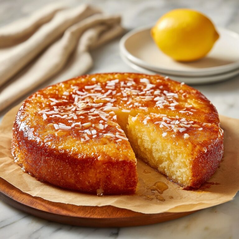 Sticky Coconut Lemon Cake Recipe