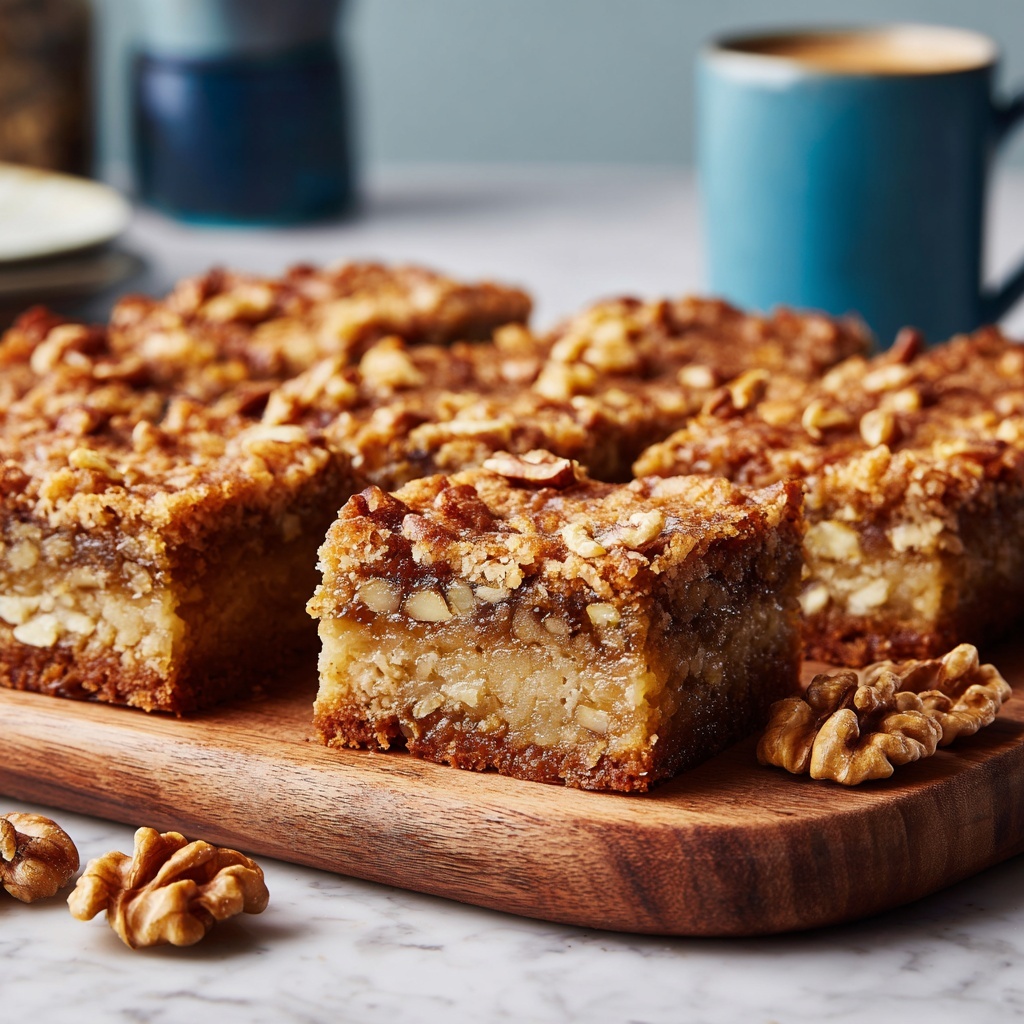 Pear Walnut Blondies Recipe - Recipe Image