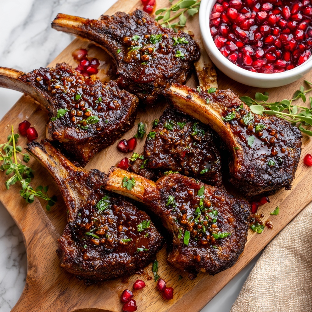Savory Pomegranate Lamb Chops for a Flavorful Feast Recipe - Recipe Image
