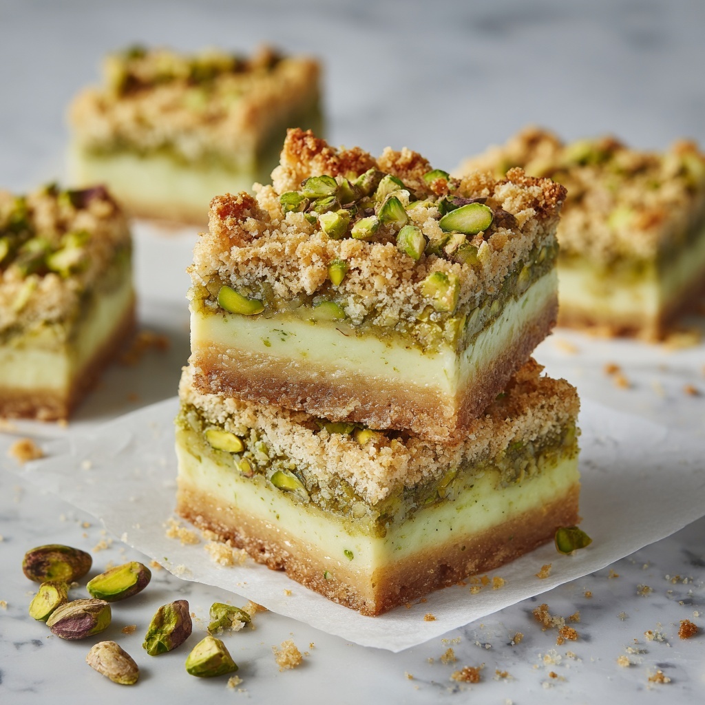 Pistachio Blondie Ice Cream Sandwiches Recipe - Recipe Image