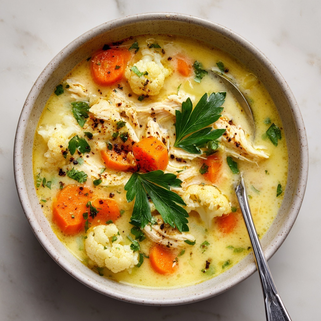 Anti-Inflammatory Cauliflower Chicken Soup Recipe - Recipe Image