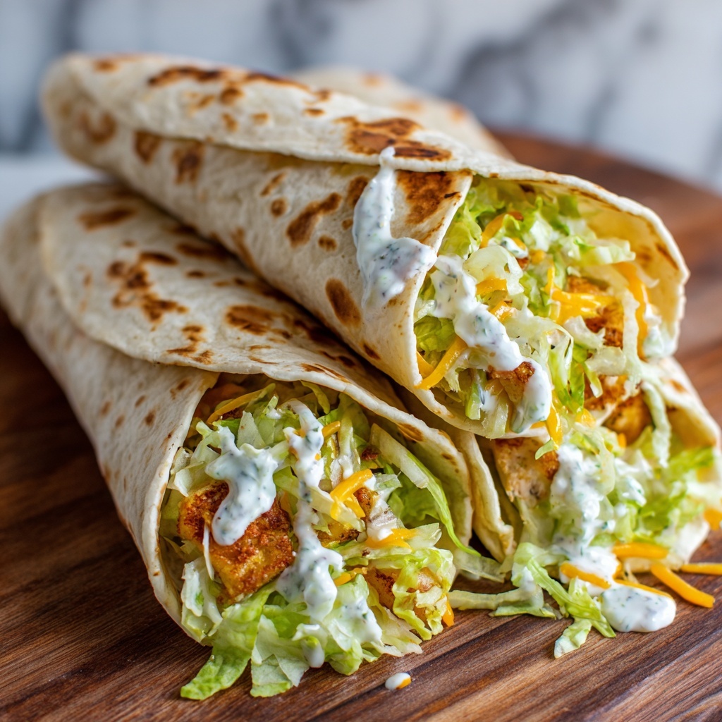 Crispy Chicken Ranch Snack Wrap Recipe - Recipe Image