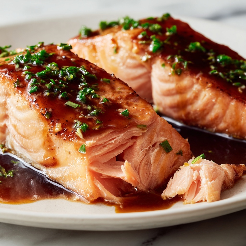 Maple Glazed Salmon with Almonds and Green Onions Recipe - Recipe Image