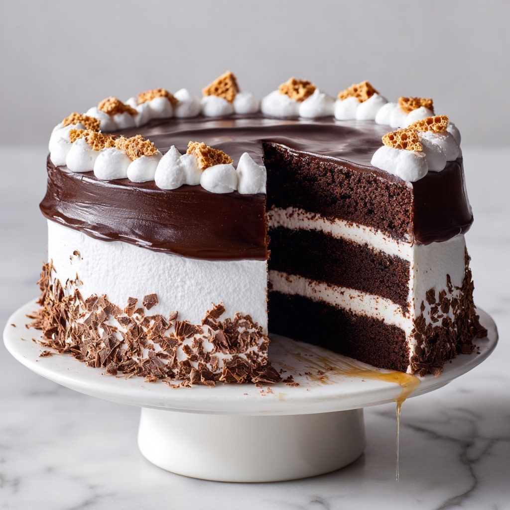 Chocolate Honey Cake with Raspberry Garnish and Rich Custard Recipe - Recipe Image