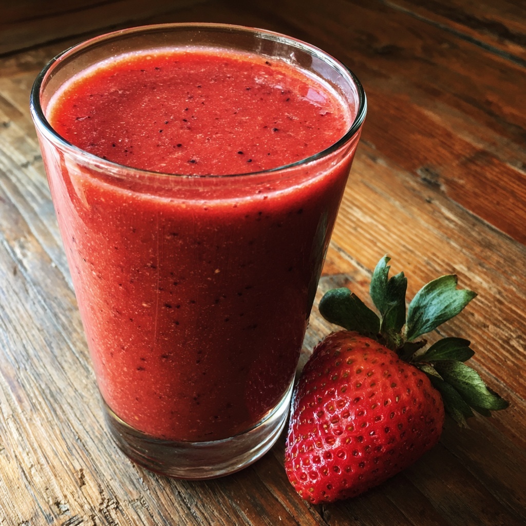 Strawberry Rhubarb Smoothie Recipe - Recipe Image
