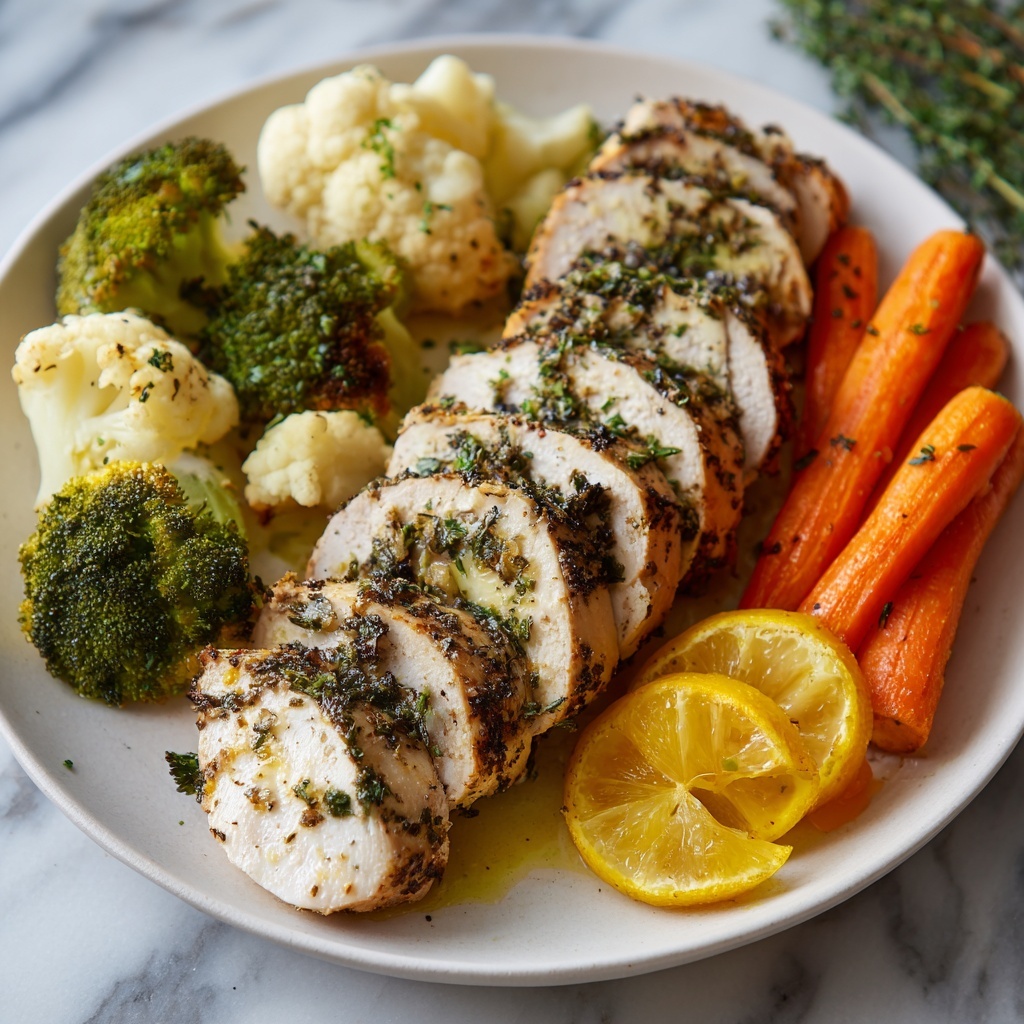 Juicy Air Fryer Lemon Herb Chicken Breast Recipe - Recipe Image