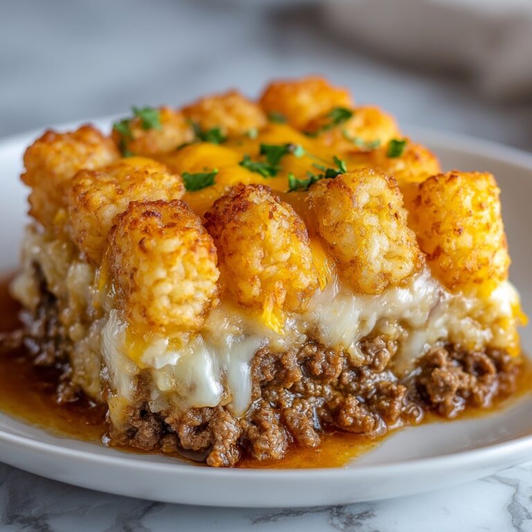 Cheesy Tater Tot Meatloaf Casserole Recipe