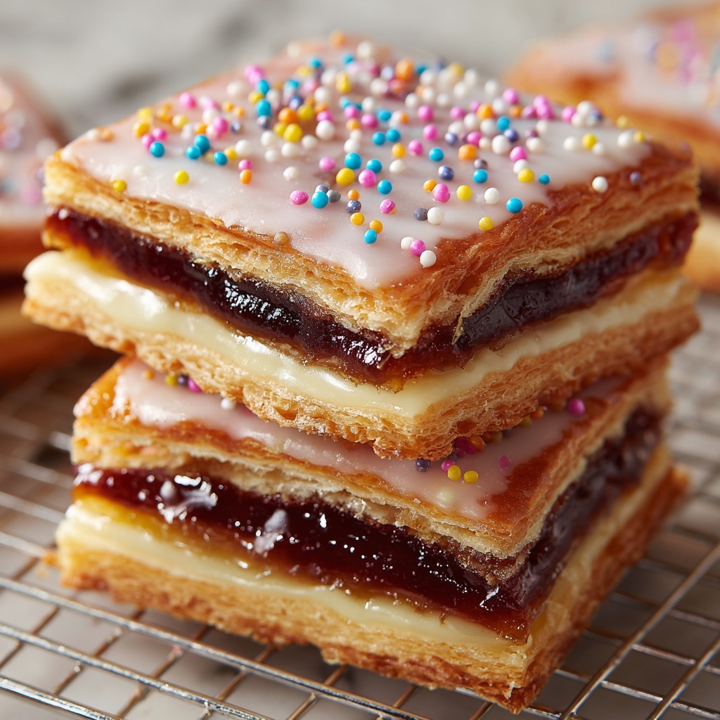 Protein Pop Tarts with Strawberry Jam and Vanilla Glaze Recipe - Recipe Image