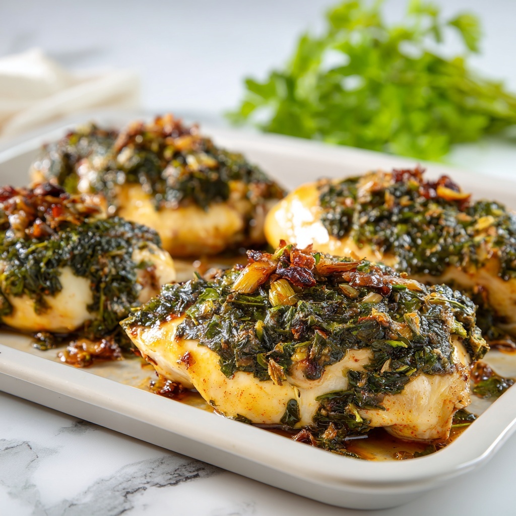 Spinach Herb Baked Chicken Recipe - Recipe Image
