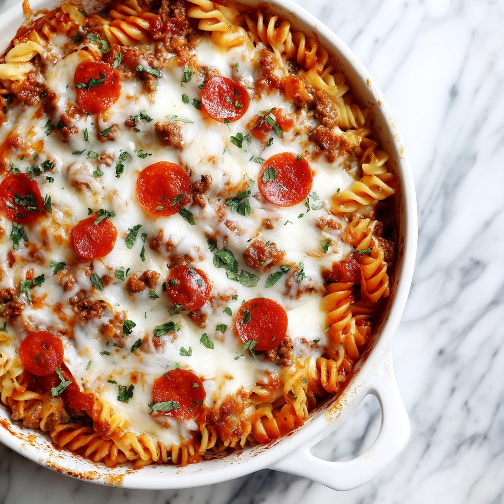 Pizza Pasta Casserole Recipe - Recipe Image