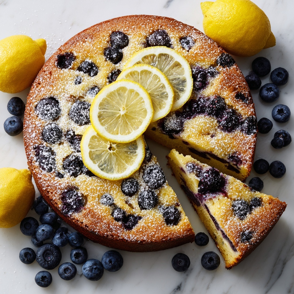 Easy Vegan Lemon Blueberry Cake Recipe - Recipe Image