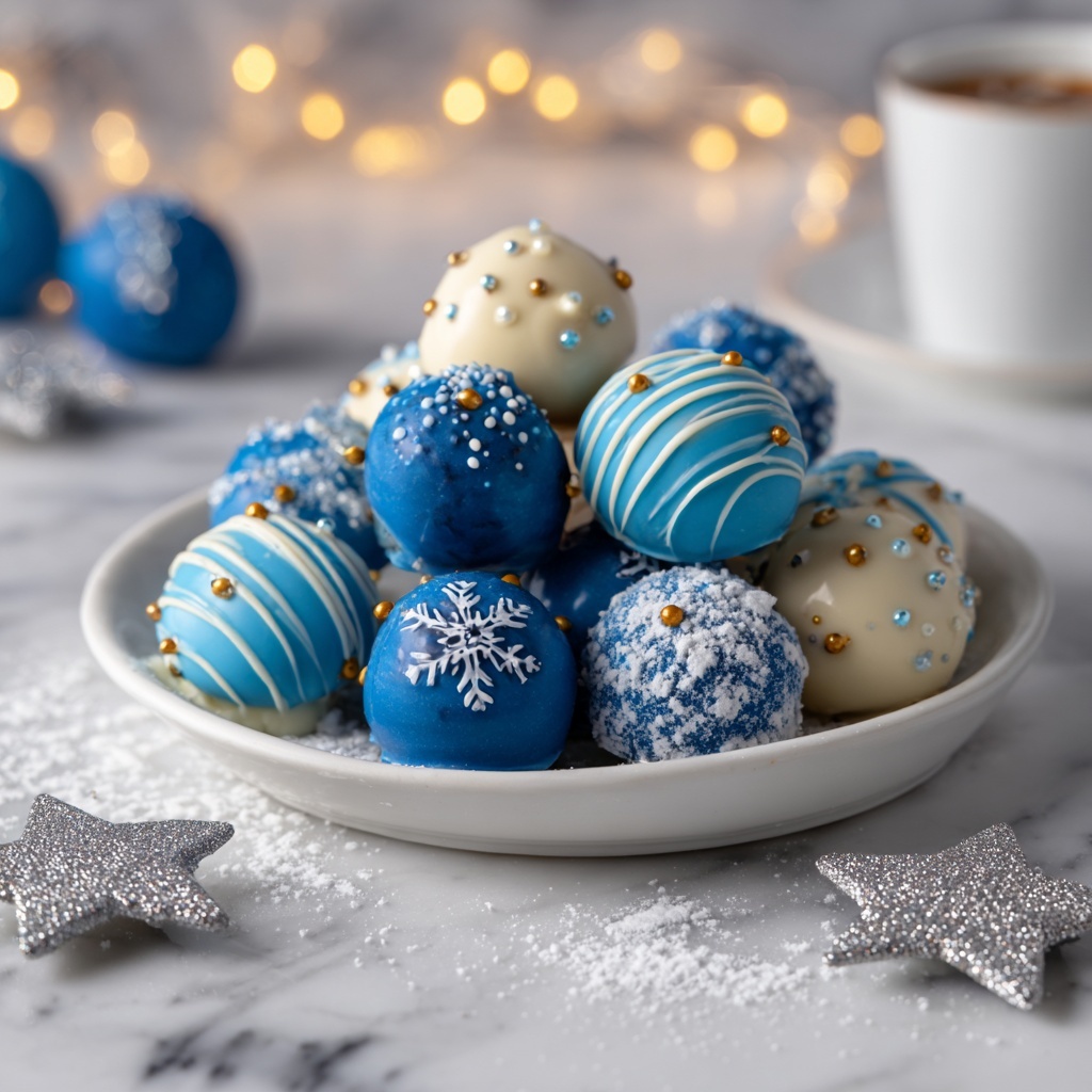 Blue Christmas Truffles Recipe - Recipe Image