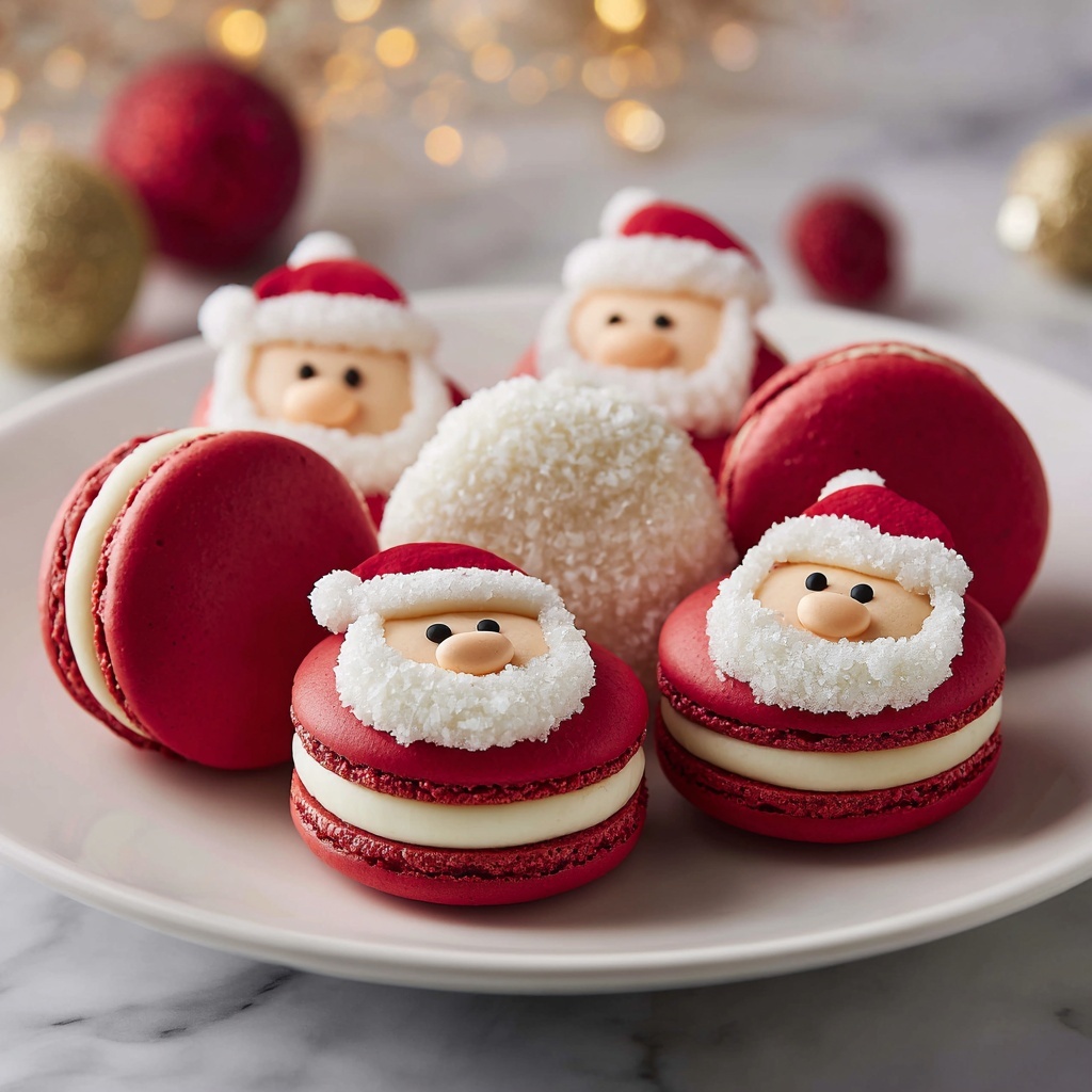 Santa Claus Macarons Recipe - Recipe Image