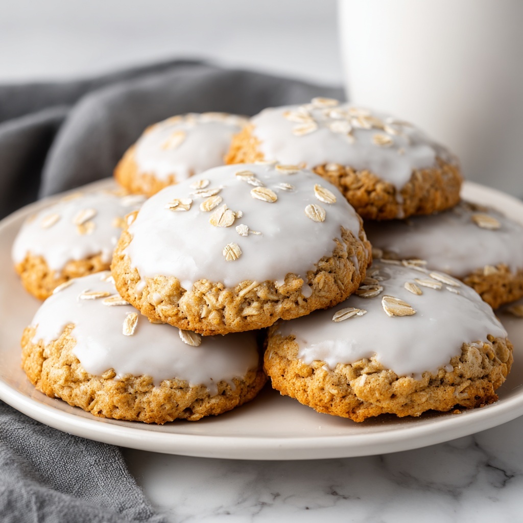 Brown Butter Iced Oatmeal Cookies Recipe - Recipe Image