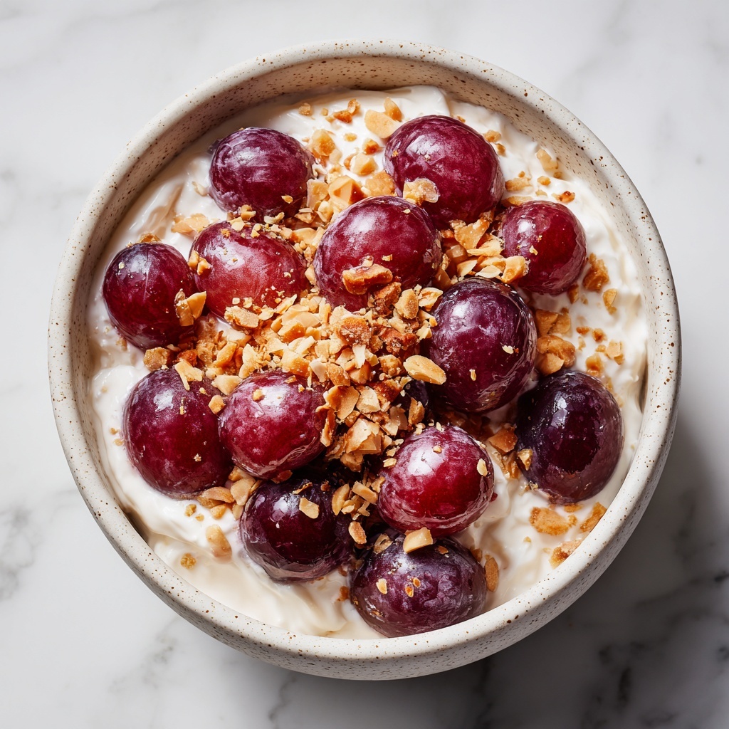 Easy Grape Salad with Cream Cheese, Nuts, and Brown Sugar Recipe - Recipe Image