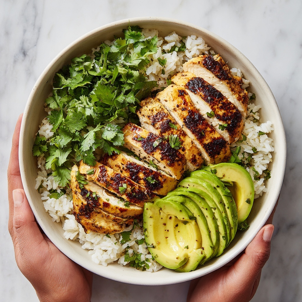 Honey Lime Chicken Avocado Rice Bowl Recipe - Recipe Image