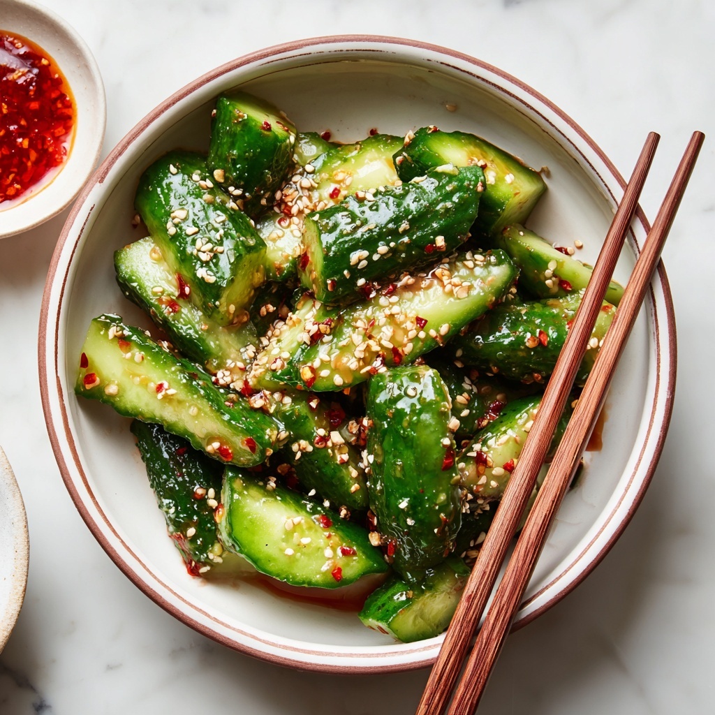 Zesty Garlicky & Spicy Sichuan Cucumber Salad to Wow Your Tastebuds Recipe - Recipe Image