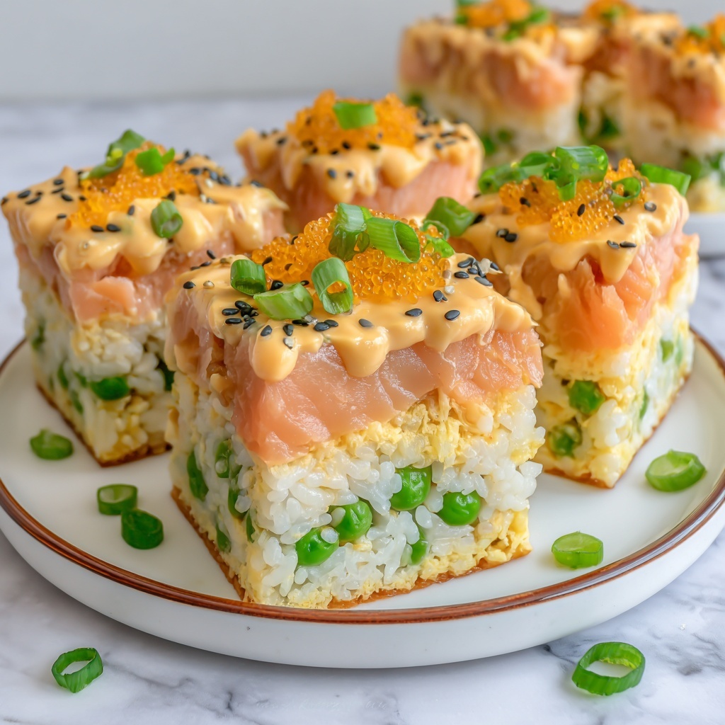 Salmon Crispy Rice: Sushi-Inspired Appetizer with Spicy Salmon and Avocado Recipe - Recipe Image