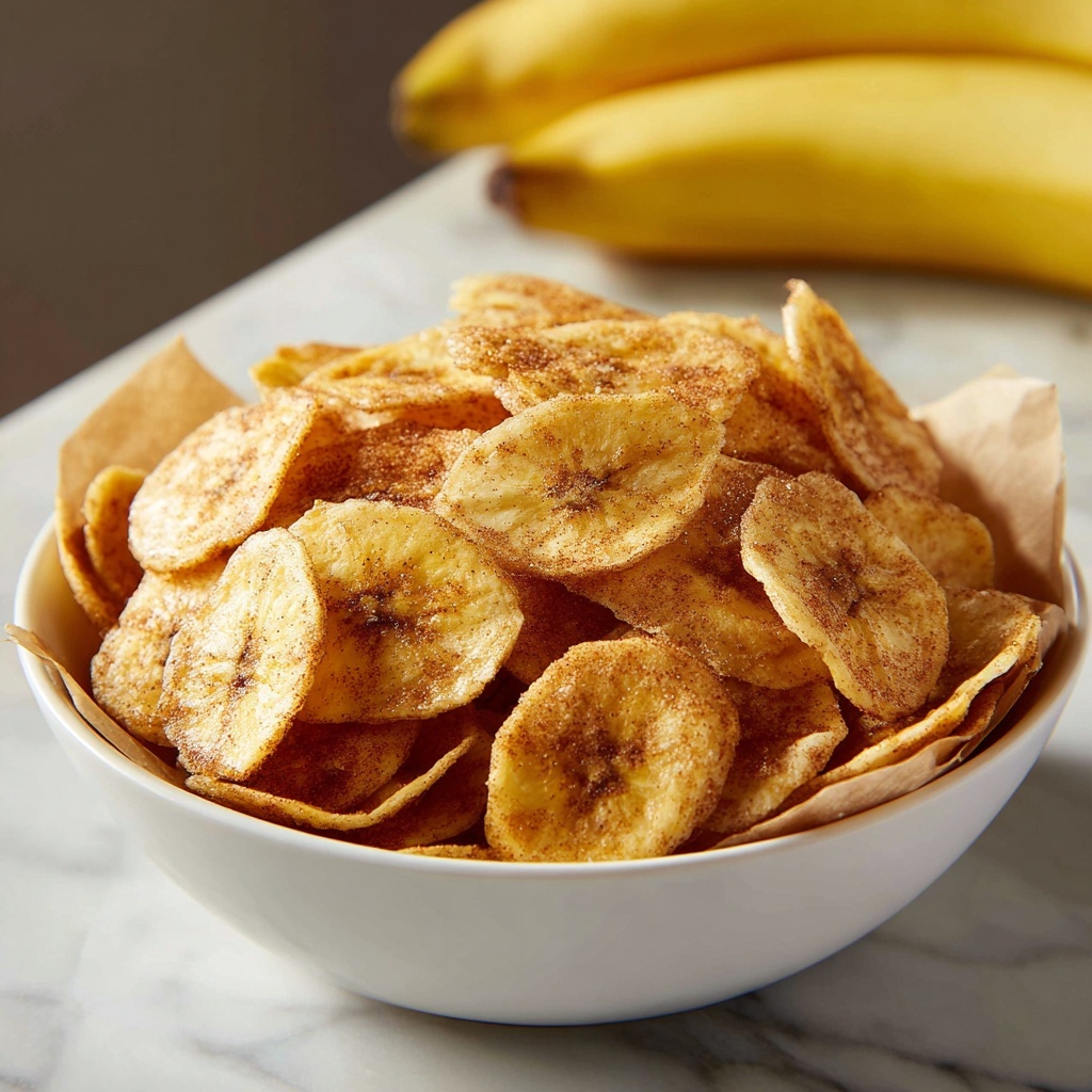 Crispy Cinnamon-Sugar Air Fryer Banana Chips for Guilt-Free Snacking Recipe - Recipe Image