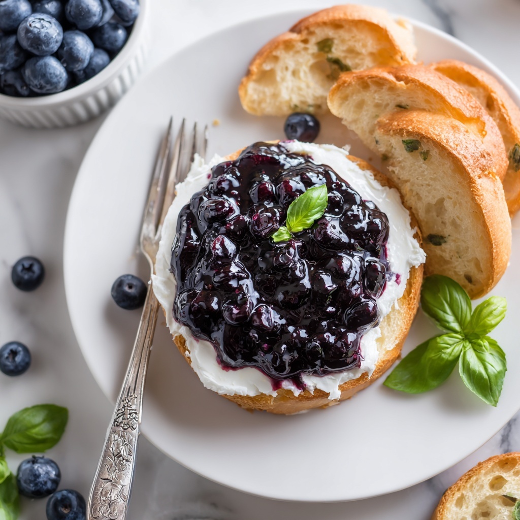 Blueberry Balsamic Goat Cheese Appetizer Recipe - Recipe Image