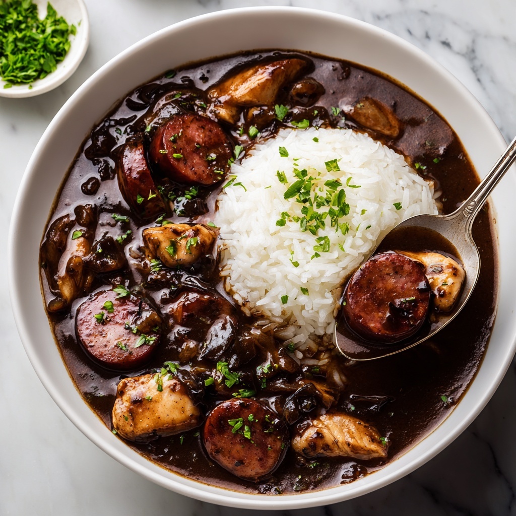 Savory Chicken and Sausage Gumbo Recipe - Recipe Image