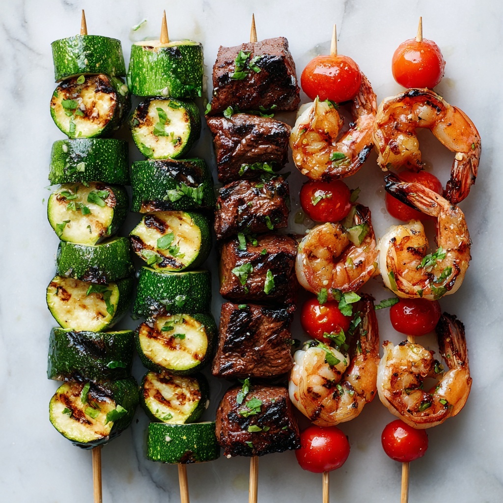 Grilled Steak and Shrimp Kabobs for a Summer Feast Recipe - Recipe Image