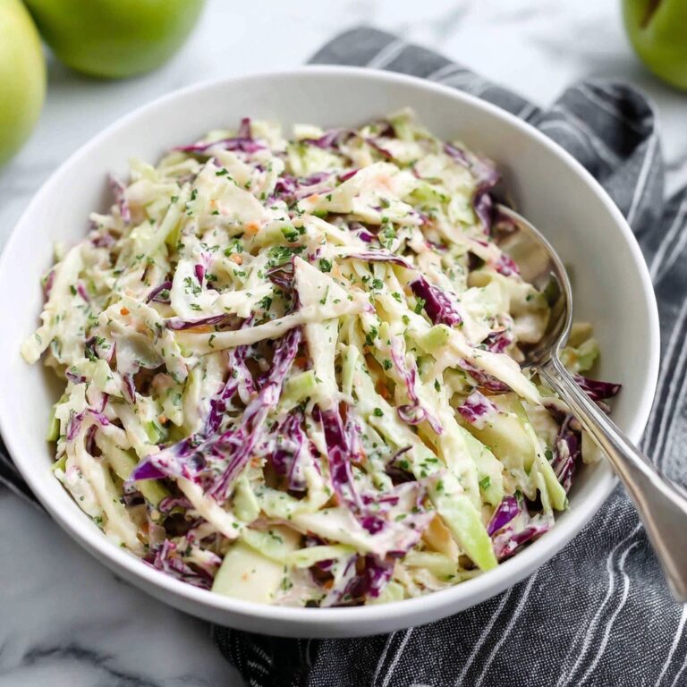 Crispy Apple Coleslaw Salad with Zesty Dressing Recipe