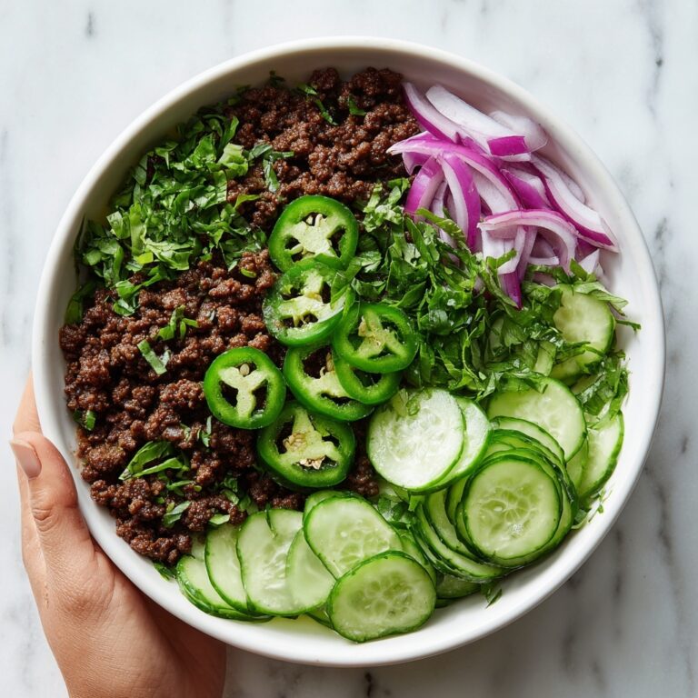 Spicy Korean Ground Beef with Refreshing Cucumber Salad Recipe