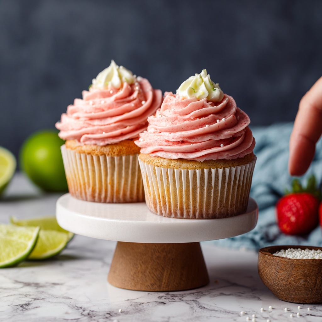 Gluten-Free Lime Agave Cupcakes with Cream Cheese Swirl and Lime Glaze Recipe - Recipe Image