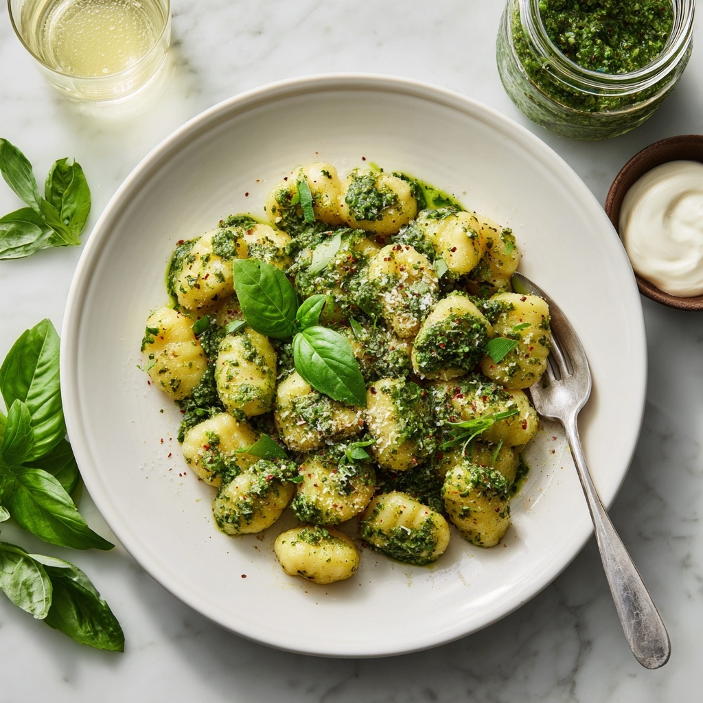 Creamy Pesto Gnocchi for Two Recipe - Recipe Image