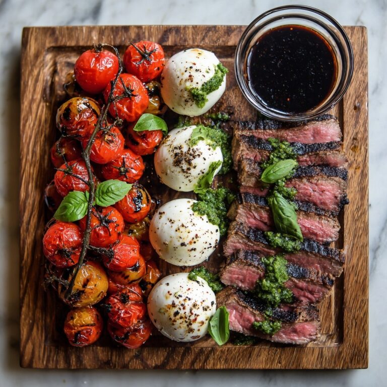 Balsamic Grilled Flank Steak Caprese Recipe