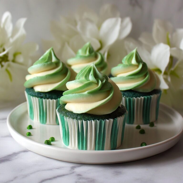 Irresistible Green Velvet Cupcakes with Creamy Cocoa Frosting Recipe