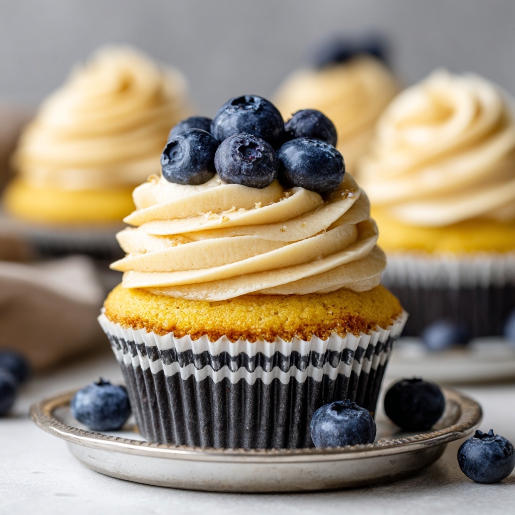 White Chocolate Blueberry Cupcakes Recipe - Recipe Image