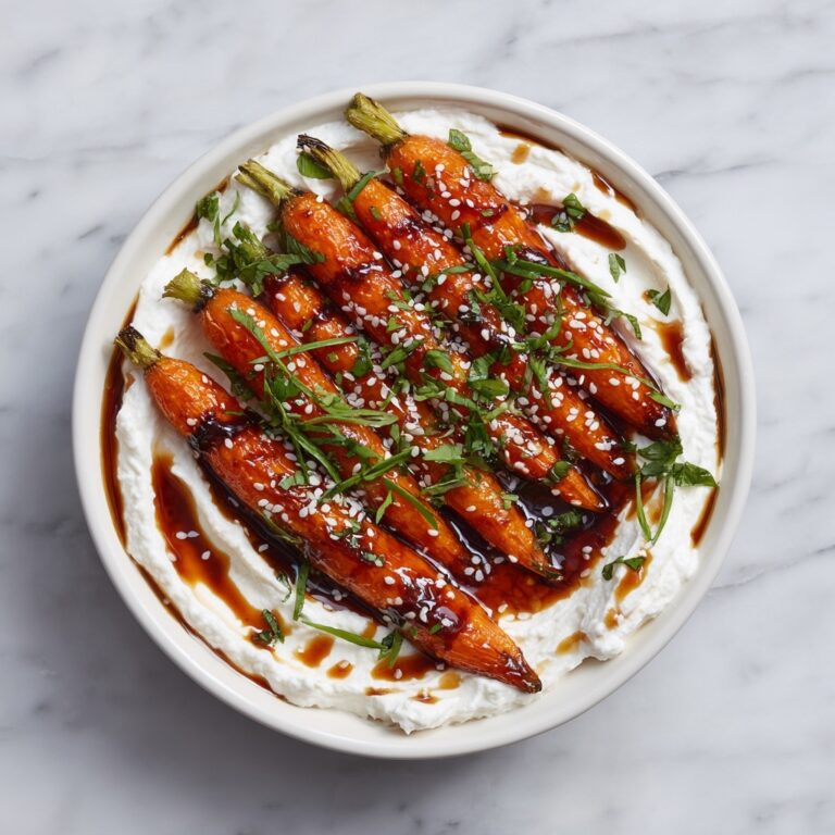 Swicy Gochujang Carrots on Yogurt – Bold & Elegant Side Recipe