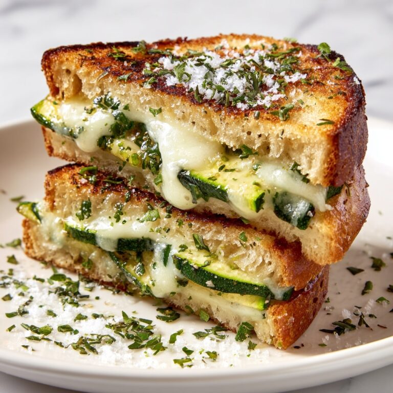 Crispy Zucchini Grilled Cheese with Garlic Butter Recipe