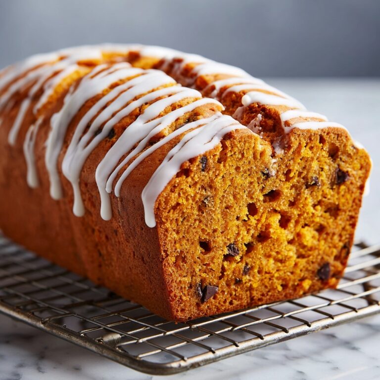 Glazed Chocolate Chip Pumpkin Bread Recipe