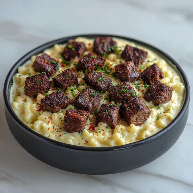 Garlic Butter Steak Mac and Cheese Recipe