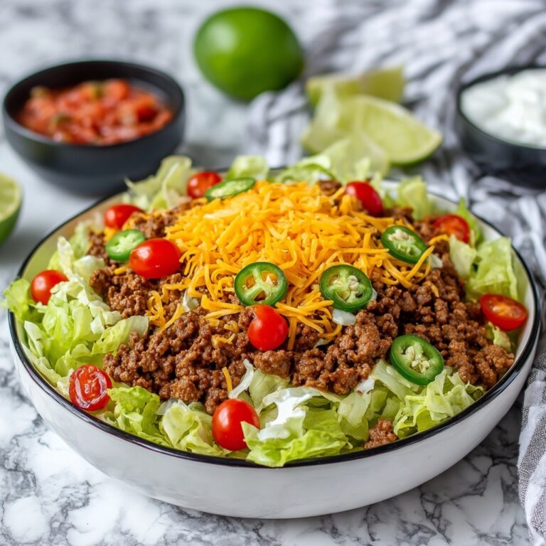 Taco Salad with Ground Beef, Cheddar, and Avocado Recipe