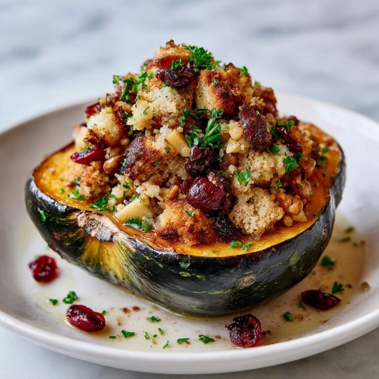 Turkey and Cranberry Stuffed Acorn Squash Recipe