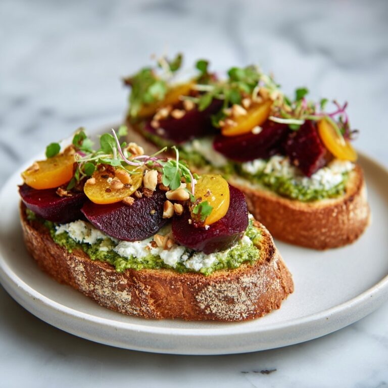 Roast Beetroot and Orange Bruschetta with Goat Cheese Recipe