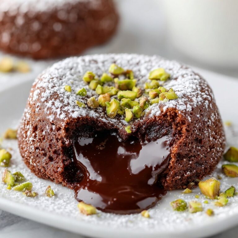 Keto Pistachio Chocolate Lava Cakes Recipe
