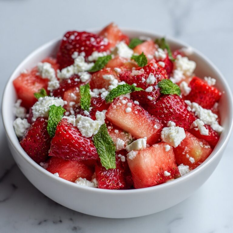 Watermelon Strawberry Salad with Honey Bliss Dressing Recipe