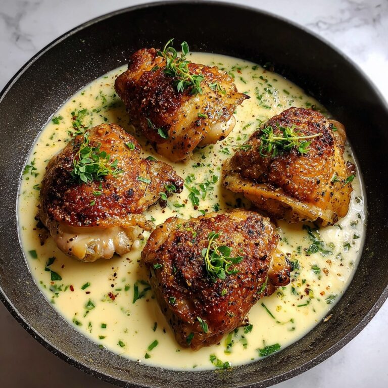 Chicken Thighs in Creamy Garlic Parmesan Sauce Recipe