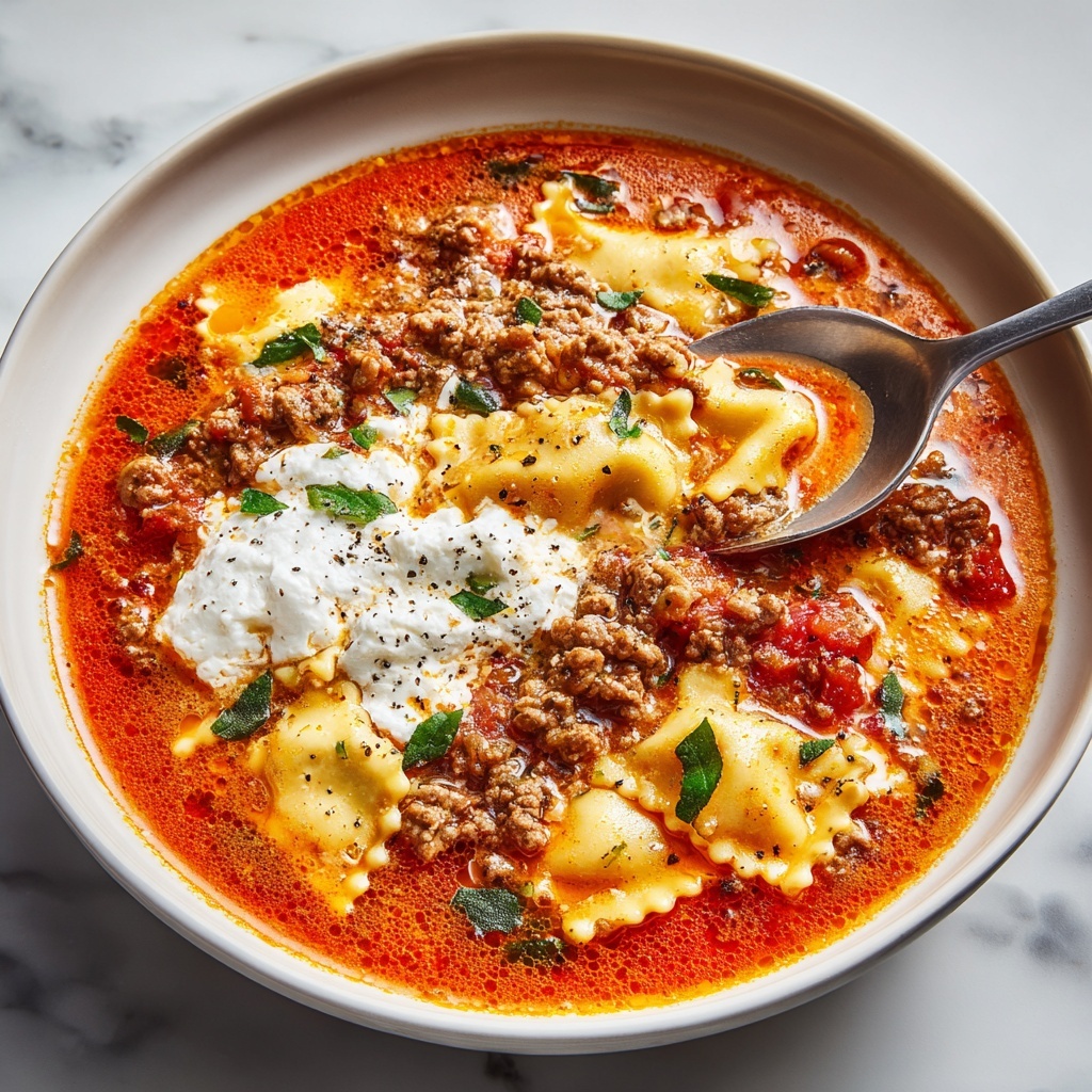 Slow Cooker Lasagna Soup Recipe - Recipe Image