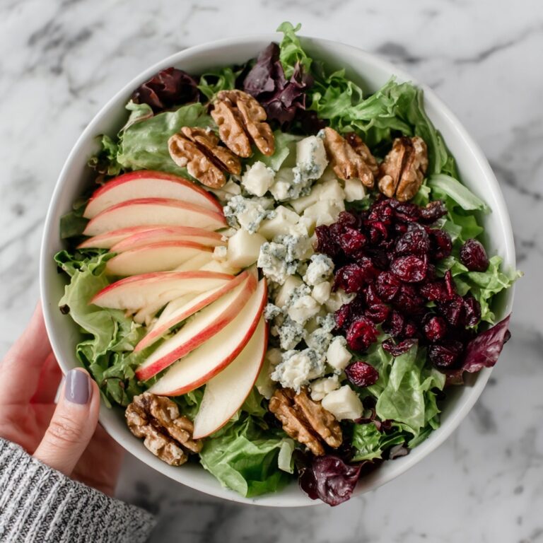 Autumn Apple Salad with Walnuts Cranberries and Feta Recipe